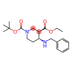 REL-(3R,4S)-1-叔丁基 3-乙基 4-(苄基氨基)哌啶-1,3-二羧酸酯