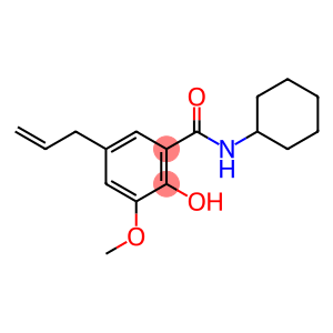 Benzamide, N-cyclohexyl-2-hydroxy-3-methoxy-5-(2-propen-1-yl)-