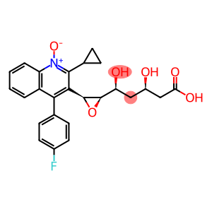 3-(3-((1S,3R)-4-carboxy-1,3-dihydroxybutyl)oxiran-2-yl)-2- cyclopropyl-4-(4-fluorophenyl)quinoline 1-oxide