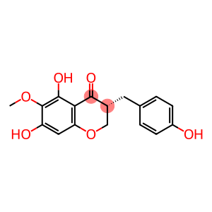 4H-1-Benzopyran-4-one, 2,3-dihydro-5,7-dihydroxy-3-[(4-hydroxyphenyl)methyl]-6-methoxy-, (3R)-