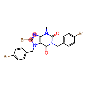 1H-Purine-2,6-dione, 8-bromo-1,7-bis[(4-bromophenyl)methyl]-3,7-dihydro-3-methyl-