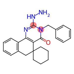 3-benzyl-2-hydrazino-5,6-dihydro-4(3H)-oxospiro(benzo[h]quinazoline-5,1'-cyclohexane)