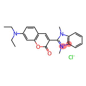 7-(diethylamino)-3-(1,3-dimethylbenzimidazol-3-ium-2-yl)chromen-2-one,chloride