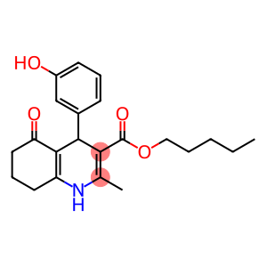 pentyl 4-(3-hydroxyphenyl)-2-methyl-5-oxo-1,4,5,6,7,8-hexahydro-3-quinolinecarboxylate