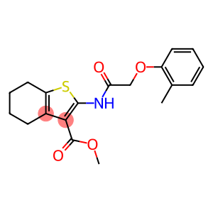 Benzo[b]thiophene-3-carboxylic acid, 4,5,6,7-tetrahydro-2-[[2-(2-methylphenoxy)acetyl]amino]-, methyl ester