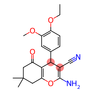2-amino-4-(4-ethoxy-3-methoxyphenyl)-7,7-dimethyl-5-oxo-5,6,7,8-tetrahydro-4H-chromene-3-carbonitrile