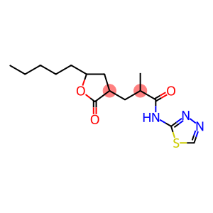 3-Furanpropanamide, tetrahydro-α-methyl-2-oxo-5-pentyl-N-1,3,4-thiadiazol-2-yl-