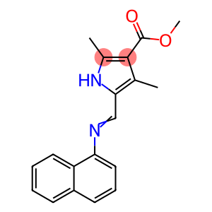 (E)-methyl 2,4-dimethyl-5-((naphthalen-1-ylimino)methyl)-1H-pyrrole-3-carboxylate