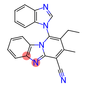 1-(1H-benzo[d]imidazol-1-yl)-2-ethyl-3-methylbenzo[4,5]imidazo[1,2-a]pyridine-4-carbonitrile