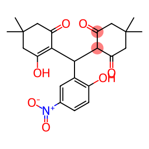 2-[(2-hydroxy-4,4-dimethyl-6-oxo-1-cyclohexen-1-yl)(2-hydroxy-5-nitrophenyl)methyl]-5,5-dimethyl-1,3-cyclohexanedione