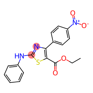 5-Thiazolecarboxylic acid, 4-(4-nitrophenyl)-2-(phenylamino)-, ethyl ester