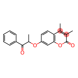 2H-1-Benzopyran-2-one, 3,4-dimethyl-7-(1-methyl-2-oxo-2-phenylethoxy)-
