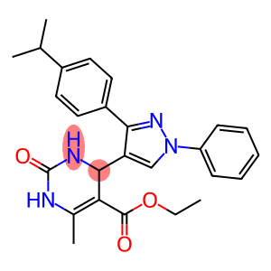 ethyl 4-[3-(4-isopropylphenyl)-1-phenyl-1H-pyrazol-4-yl]-6-methyl-2-oxo-1,2,3,4-tetrahydro-5-pyrimidinecarboxylate