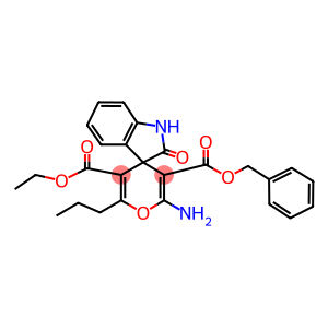 3'-benzyl 5'-ethyl 2'-amino-1,3-dihydro-6'-propyl-2-oxospiro[2H-indole-3,4'-(4'H)-pyran]-3',5'-dicarboxylate