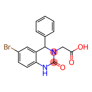 3(2H)-Quinazolineacetic acid, 6-bromo-1,4-dihydro-2-oxo-4-phenyl-