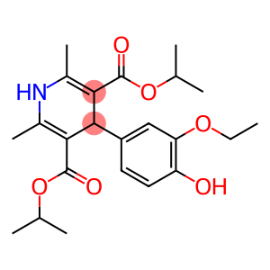 3,5-Pyridinedicarboxylic acid, 4-(3-ethoxy-4-hydroxyphenyl)-1,4-dihydro-2,6-dimethyl-, 3,5-bis(1-methylethyl) ester