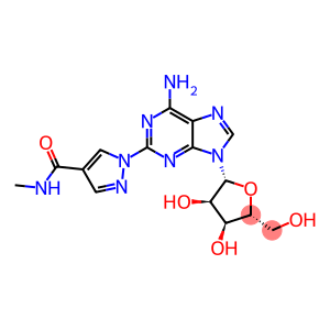 6-Amino-2-[4-(methylcarbamoyl)-1H-pyrazol-1-yl]purine-9-yl-beta-D-ribofuranoside                                         Regadenoson