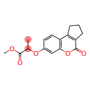 Propanoic acid, 2-[(1,2,3,4-tetrahydro-4-oxocyclopenta[c][1]benzopyran-7-yl)oxy]-, methyl ester