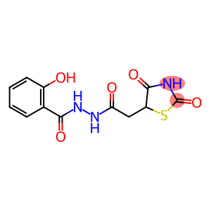 5-Thiazolidineacetic acid, 2,4-dioxo-, 2-(2-hydroxybenzoyl)hydrazide