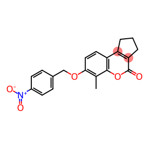 Cyclopenta[c][1]benzopyran-4(1H)-one, 2,3-dihydro-6-methyl-7-[(4-nitrophenyl)methoxy]-