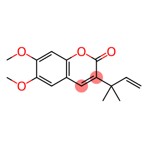 2H-1-Benzopyran-2-one, 3-(1,1-dimethyl-2-propen-1-yl)-6,7-dimethoxy-