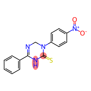 1,3,5-Triazine-2(1H)-thione, 3,6-dihydro-1-(4-nitrophenyl)-4-phenyl-