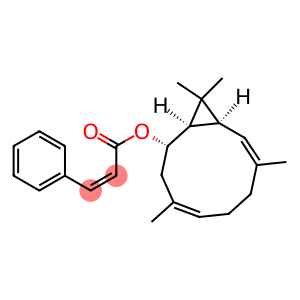 2-Propenoic acid, 3-phenyl-, (1R,2S,4E,8E,10S)-4,8,11,11-tetramethylbicyclo[8.1.0]undeca-4,8-dien-2-yl ester, (2E)-rel-(+)-