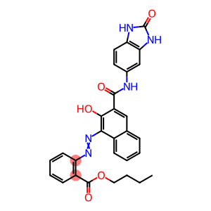 BUTYL 2-3-(2,3-DIHYDRO-2-OXO-1H-BENZIMIDAZOL-5-YL)AMINOCARBONYL-2-HYDROXY-1-NAPHTHYLAZOBENZOATE