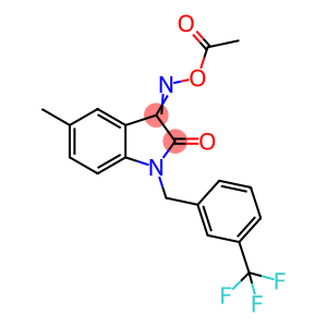 1H-Indole-2,3-dione, 5-methyl-1-[[3-(trifluoromethyl)phenyl]methyl]-, 3-(O-acetyloxime)