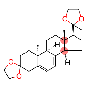 10α-Pregna-5,7-diene-3,20-dione, cyclic bis(ethylene acetal) (8CI)