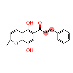 2-Propen-1-one, 1-(5,8-dihydroxy-2,2-dimethyl-2H-1-benzopyran-6-yl)-3-phenyl-, (2E)-