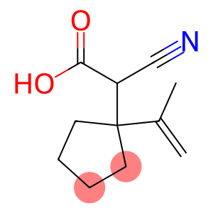 Cyclopentaneacetic acid, α-cyano-1-(1-methylethenyl)-