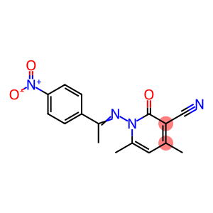 4,6-dimethyl-1-{[1-(4-nitrophenyl)ethylidene]amino}-2-oxo-1,2-dihydro-3-pyridinecarbonitrile
