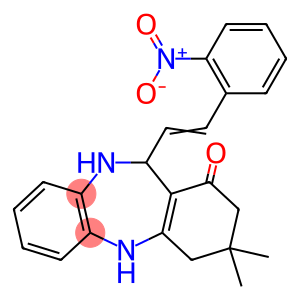 11-(2-{2-nitrophenyl}vinyl)-3,3-dimethyl-2,3,4,5,10,11-hexahydro-1H-dibenzo[b,e][1,4]diazepin-1-one