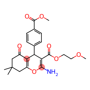 2-methoxyethyl 2-amino-4-[4-(methoxycarbonyl)phenyl]-7,7-dimethyl-5-oxo-5,6,7,8-tetrahydro-4H-chromene-3-carboxylate