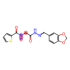 N-{2-[2-(1,3-benzodioxol-5-ylmethylene)hydrazino]-2-oxoethyl}-2-thiophenecarboxamide