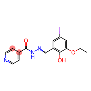 4-Pyridinecarboxylic acid, 2-[(3-ethoxy-2-hydroxy-5-iodophenyl)methylene]hydrazide