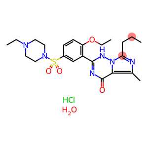 2-(2-Ethoxy-5-((4-ethylpiperazin-1-yl)sulfonyl)phenyl)-5-methyl-7-propylimidazo[5,1-f][1,2,4]triazin-4(1H)-one hydrochloride trihydrate