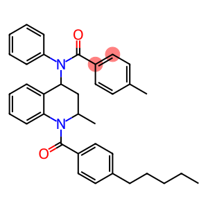 Benzamide, 4-methyl-N-phenyl-N-[1,2,3,4-tetrahydro-2-methyl-1-(4-pentylbenzoyl)-4-quinolinyl]-