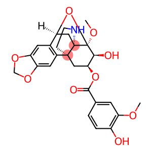 8β,10β-Epoxy-8-methoxy-2,3-[methylenebis(oxy)]hasubanan-6β,7β-diol 6-(4-hydroxy-3-methoxybenzoate)