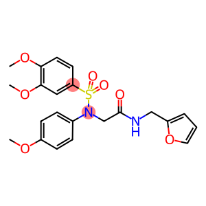 2-{{[3,4-bis(methyloxy)phenyl]sulfonyl}[4-(methyloxy)phenyl]amino}-N-(furan-2-ylmethyl)acetamide