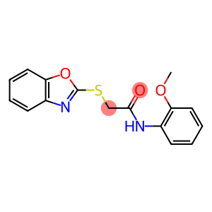 Acetamide, 2-(2-benzoxazolylthio)-N-(2-methoxyphenyl)-
