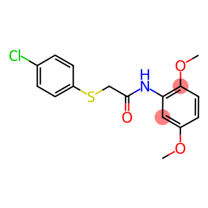 2-[(4-CHLOROPHENYL)SULFANYL]-N-(2,5-DIMETHOXYPHENYL)ACETAMIDE