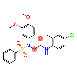 N-(4-Chloro-2-methylphenyl)-2-(N-(3,4-dimethoxy-phenyl)phenylsulfonamido)acetamide