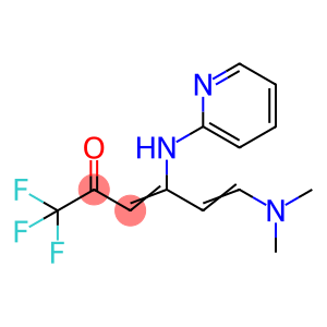 (3E,5E)-6-(dimethylamino)-1,1,1-trifluoro-4-[(pyridin-2-yl)amino]hexa-3,5-dien-2-one