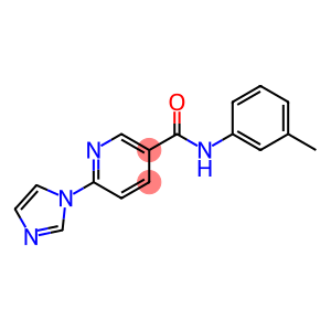 3-Pyridinecarboxamide, 6-(1H-imidazol-1-yl)-N-(3-methylphenyl)-