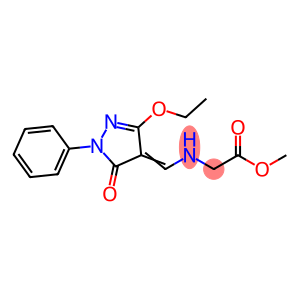 Glycine, N-[(3-ethoxy-1,5-dihydro-5-oxo-1-phenyl-4H-pyrazol-4-ylidene)methyl]-, methyl ester