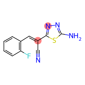 2-(5-AMINO-1,3,4-THIADIAZOL-2-YL)-3-(2-FLUOROPHENYL)ACRYLONITRILE