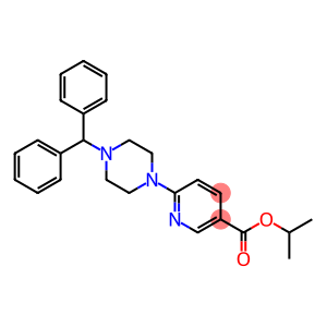 propan-2-yl 6-[4-(diphenylmethyl)piperazin-1-yl]pyridine-3-carboxylate