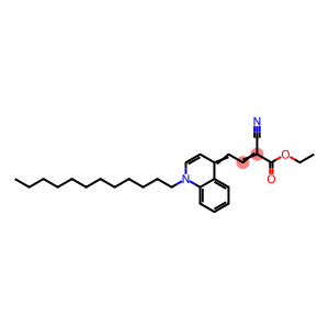 2-Butenoic acid, 2-cyano-4-(1-dodecyl-4(1H)-quinolinylidene)-, ethyl ester